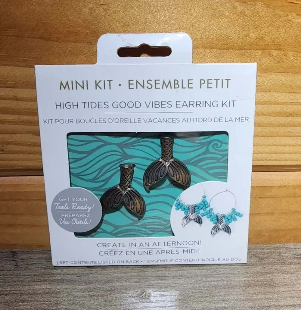 Mermaid Tail Tides Good Vibes DIY Earring Kit Mermaid Tail Horizon Group USA